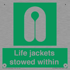 Life jackets stowed within